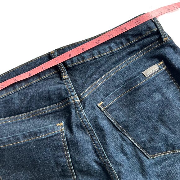 Eddie Bauer Curvy Bootcut Denim Jeans Womens, dark wash, size 2 petite - Picture 6 of 10